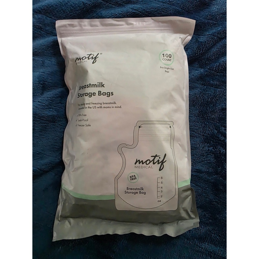 2 packs Motif Medical Breastmilk Storage Bags‎ 100 Count BPA Free (200 total)